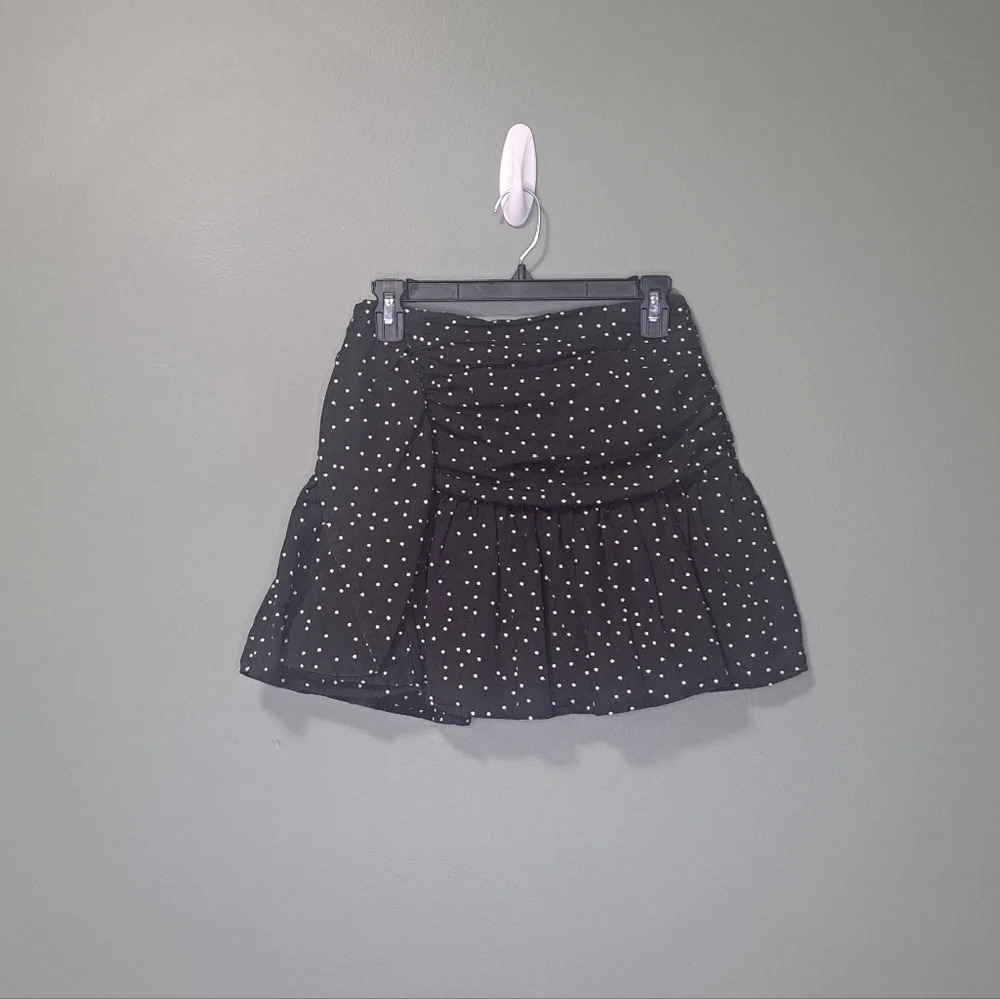 Sezane Julia Mini Skirt Black Polla Dot 36 NWOT